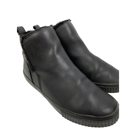 Timberland Skyla Bay Womens Leather Ankle Boots Size 8 Black Fleece U10662 - Picture 2 of 13